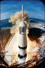 Apollo 11 taking off, photo by Nasa