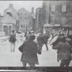 Bogside residents defending their barricades against police and loyalist assault