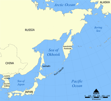 north east asis map