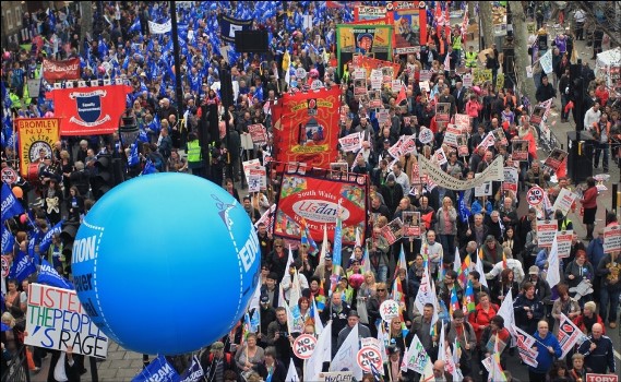 Britain mass protest