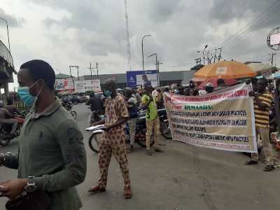 CWI supporters campaigning on covid-19 in Ibadan, Nigeria