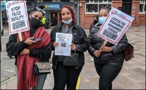 Fighting racism placards