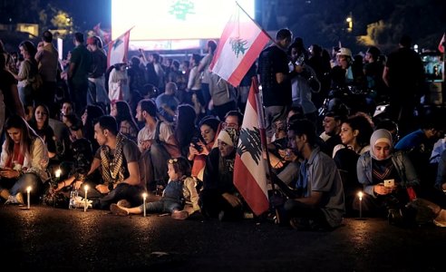 Lebanon bridge protest 2019