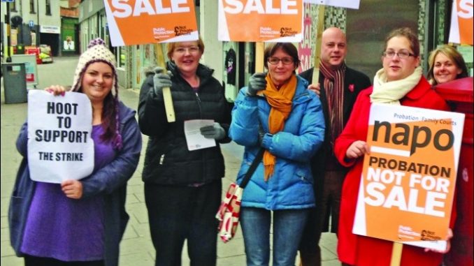 Probation workers strike 2013