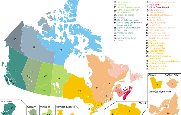 Canada ridings