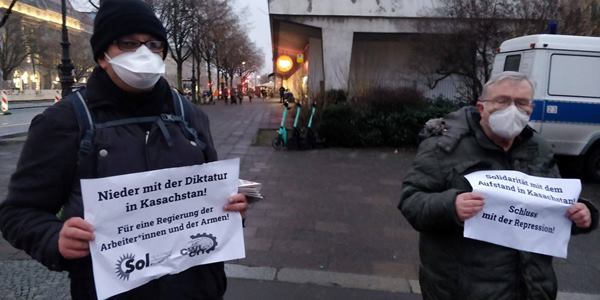 Germany Kaz embassy protest 2
