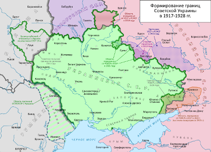 Ukraine map 1917-1928