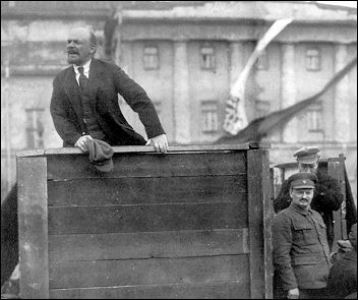 Lenin and Trotsky speaking