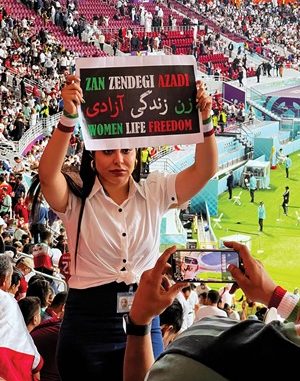 Iran team protest