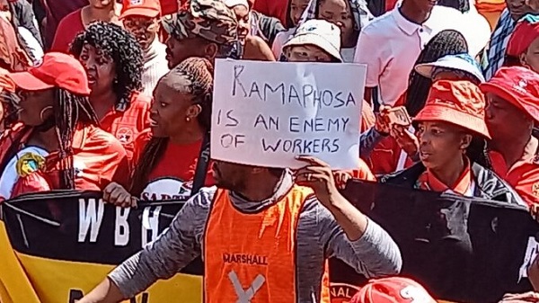 Ramaphosa protest
