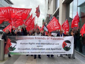 Northern Ireland’s largest trade union demands “end to barbaric Gaza conflict and war profiteering”