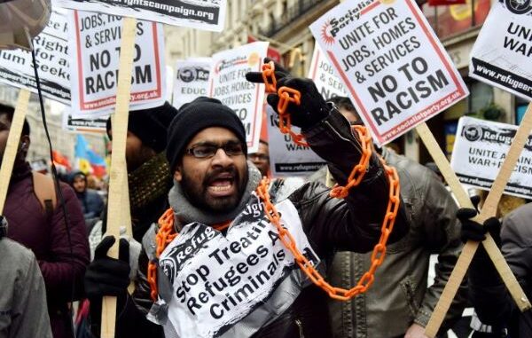refugee protest